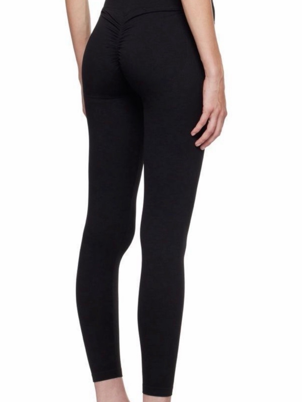 SKIMS Black High-Waist Scrunch-Back Leggings